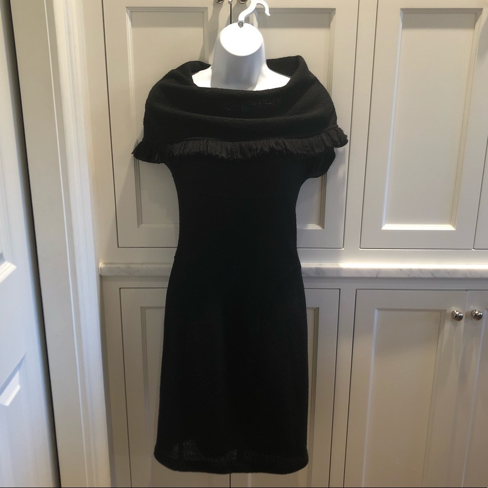 Tracy Reese Shawl Collar Black Dress - Picture 3 of 8